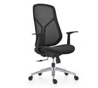 JixCJHj Sedie da Lavoro, Sedia da Ufficio Ergonomica，Sedias da Computer，con Supporto Lombare, Funzione Oscillante, Con Braccioli,Girevole a 360°, for Scrivania, Casa(Black)