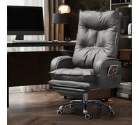 JixCJHj Sedie da Lavoro, Sedia da Ufficio Ergonomica，Sedias da Computer，con Supporto Lombare, Funzione Oscillante,con schienale imbottito,Girevole，ideale per ufficio e casa(Gray)