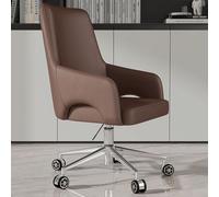 JixCJHj Sedie da Lavoro, Sedia da Ufficio Ergonomica，Sedias da Computer，Girevole, Regolabile in Altezza, con Supporto Lombare，Con Braccioli,Per ufficio, casa, gioco(Brown)