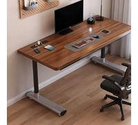 JixCJHj Semplicistico Tabella di Studio，Scrivania da Ufficio， Tavolo da Ufficio ，Tavolo Gaming，Facile Montaggio,con Presa di Corrente，per Studio, Camera da Letto(Walnut,160 * 60cm(63 * 24in))