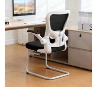 JixCJHj Silla de Oficina, Sille de Escritorio de Malla, Sillas Giratoria Ergonómica, con Soporte Lumbar Ajustables,Apoyabrazos Abatibles,Giratoria，para la Oficina en Casa, Estudio(Black2)