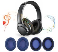 Jixopn1Pair Cuscinetti auricolari di ricambio in memory foam e similpelle compatibili con Anker Soundcore Life2Q20Q20+ Q20I Q20BT