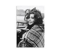 JIYAN Stampa artistica da parete su tela, motivo: attrici di Napoli, Sophia Loren, decorazione moderna, 50 x 75 cm