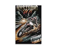 JIYAYCU Poster con stampa artistica su tela, motivo: sport estremi, motivo: motocross, saltare sopra gli ostacoli, 40 x 60 cm