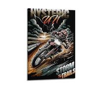 JIYAYCU Poster con stampa artistica su tela, motivo: sport estremi, motivo: motocross, saltare sopra gli ostacoli, 60 x 90 cm