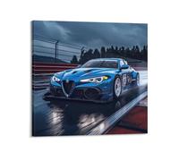 JIYAYCU Poster su tela con auto sportiva italiana Giulia GTAm Racing Car, decorativo, 40 x 40 cm