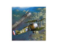 JIYAYCU Poster vintage della prima guerra mondiale da caccia aerei Sopwith Camel 45 Squadron decorativo su tela, immagine artistica su tela, 40 x 40 cm