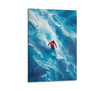 JIYAYCU Stampa artistica su tela con immagine di sport estremi e sogno dello sciatore con pista sulla neve, 30 x 45 cm