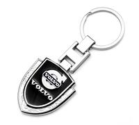 JIYIFAN Portachiavi Auto per Volvo XC90 SUV 2015-2019 2020 2021 2022 2023, Portachiavi a Catena Portachiavi Accessori per Auto Ideale Come Regalo con Logo,Silver