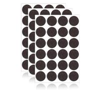 JIYIN 72 feltrini da 22 mm, autoadesivi, marroni, 3 mm, spessi feltrini per sedie, mobili, feltrini e protezioni per mobili (rotondi)