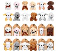 Jiytivity 24 bomboniere per feste con cane Adopt a Dog includono 12 mini cuccioli di peluche e 12 scatole pieghevoli in carta kraft per adottare un cucciolo bomboniere forniture regali