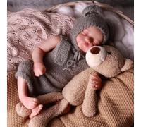 JIZHI Reborn Maschio - 20 Pollici Realistic Bambola Vinile a Corpo Intero - Bambolotto Neonato Regali per Bambini Adatti a Bambine di età Superiore ai 3 Anni (Occhi Chiusi)