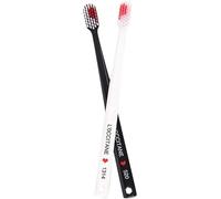 Jizlan 2 Pcs Spazzolini da denti Bianco e Nero A Forma di Cuore Coppia Spazzolini da denti eco Friendly Nano Spazzolino per Cura Dentale Spazzolino da denti Manuale Igiene Orale