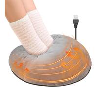 JIZZU Scaldapiedi Elettrico, Coprigambe Riscaldato Elettricamente, Riscaldatore per Piedi Caldo con Pile di Flanella Ultra Morbido per Uso Invernale Casa e Ufficio, Allevia il Dolore, Unisex (Grigio)