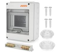 JIZZU Scatola Stagna elettrico Interna, Quadro elettrico 5 Moduli IP65 Per Ambiente Umido, Giardini, Colonnine Di Ricarica esterno