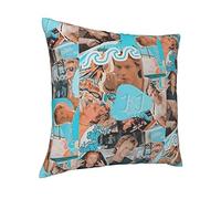 Jj from Outer Banks - Copricuscino in velluto con motivo quadrato in velluto, decorazione per la casa, per letto, divano, soggiorno, 45 x 45 cm