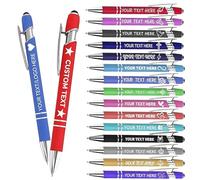 JJ GRADGOWN Penne a Sfera Metalliche Personalizzate, Penne Touch con Incisione Logo e Testo, Fornitura all’ingrosso, Articoli Regalo Ideali per Uffici, Scuole ed Eventi Promozionali (Stile)
