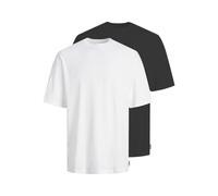 JJ REBEL 2-Pack Jreb Loose Fit Tee 2 Pack MP, Bianco, M (Pacco da 2) Uomo