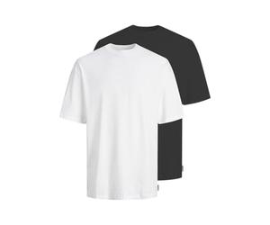 JJ REBEL 2-Pack Jreb Loose Fit Tee 2 Pack MP, Bianco, M (Pacco da 2) Uomo