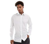 JJ REBEL Jrebgavin Solid Shirt LS Noos Camicia, Bianco, XL Uomo
