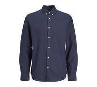 JJ REBEL Camicia da Uomo Jreboscar LS Noos, Blazer Blu Marine, M