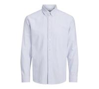 JJ REBEL Camicia da Uomo Jreboscar LS Noos, Infinity/Strisce: Bianco, L
