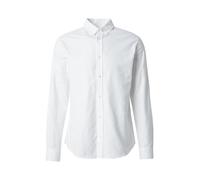 JJ REBEL Jreboscar-Maglietta LS Noos Camicia, Bianco, S Uomo