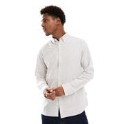 JJ Rebel - Camicia Oxford beige a righe-Neutro S