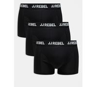 JJ Rebel - Confezione da 3 boxer aderenti neri-Nero M