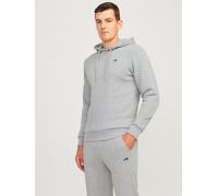JJ Rebel - Felpa con cappuccio grigia con logo piccolo sul petto-Grigio L
