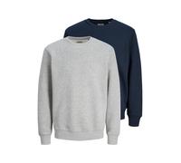 JJ Rebel Felpa 'JREBROCKY' blu scuro / grigio chiaro Uomo JJ Rebel M blu scuro / grigio chiaro