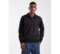 JJ Rebel - Felpa nera stile polo-Nero S