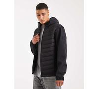 JJ Rebel - Giacca trapuntata nera con cappuccio-Nero XL