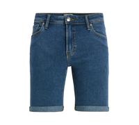 JJ Rebel - Pantaloncini di jeans blu medio con risvolto L