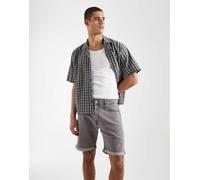 JJ Rebel Joe - Pantaloncini di jeans grigi con risvolto-Grigio 2XL