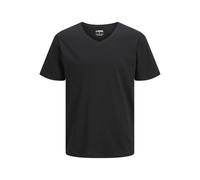 JJ REBEL Jrebbasic - Maglietta da Uomo con Scollo a V, Nero, S