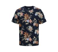 JJ REBEL Jrebbastian Flower AOP Tee S O-Neck, Sky Captain, M