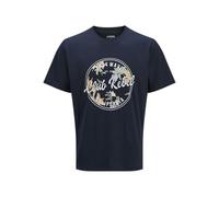 JJ REBEL Jrebbastian Flower Shape Tee S O-Neck, Sky Captain, S