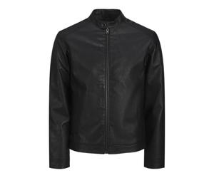JJ REBEL Jrebcaleb Pu Jacket Noos - Giacca da uomo, colore nero, taglia S, Nero, S