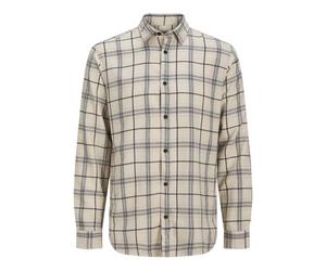 JJ REBEL Jrebchase Check Shirt LS Camicia, Raggio di Luna, XL Uomo