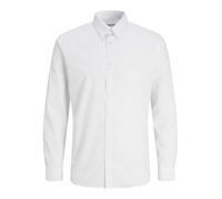 JJ REBEL Jrebgavin Solid Shirt LS Noos Camicia, Bianco, M Uomo