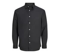 JJ REBEL Jrebgavin Solid Shirt LS Noos Camicia, Nero, S Uomo