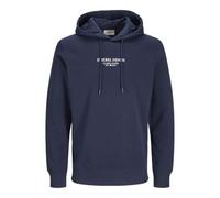 JJ REBEL Jrebjeans Rebel Print Sweat Hood Noos, Sky Captain, L Uomo