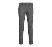 JJ REBEL Jrebmichael Slim Herringbone Pantaloni, Chiaro Grigio Melange, 34W x 32L Uomo