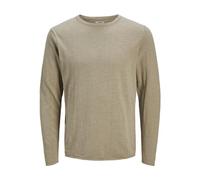 JJ REBEL Jrebnature Slub Knit Crew Neck, Crockery, L Uomo