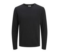 JJ REBEL Jrebnature Slub Knit Crew Neck, Nero, L Uomo
