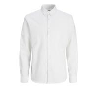 JJ REBEL Jreboscar-Maglietta LS Noos Camicia, Bianco, M Uomo