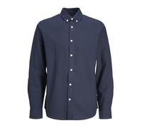 JJ REBEL Jreboscar-Maglietta LS Noos Camicia, Blu (Navy Blazer), S Uomo