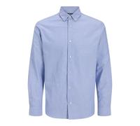 JJ REBEL Jreboscar - Maglietta LS Noos, Camicia Uomo, Blu di Cachemire, XS