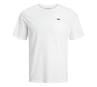 JJ REBEL Jrebrebel Logo Tee SS Crew Neck Noos T-Shirt, Bianco, L Uomo